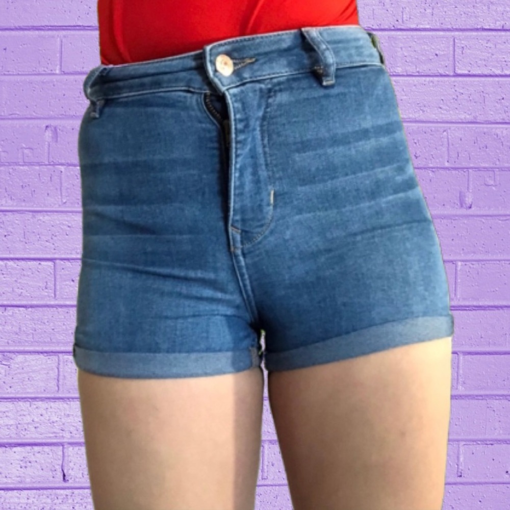 High Waisted Denim Shorts